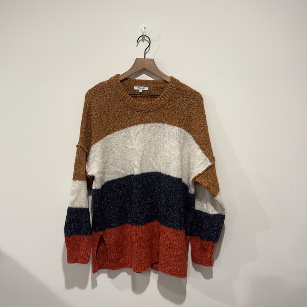 • Madewell • Women’s Striped Baxter Sweater Tunic
Marled Umber Large - Picture 3 of 4
